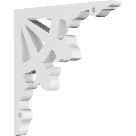 Ekena Millwork Riley Architectural Grade PVC Bracket, 5/8"W X 6"D X 6"H BKTP01X06X06RL